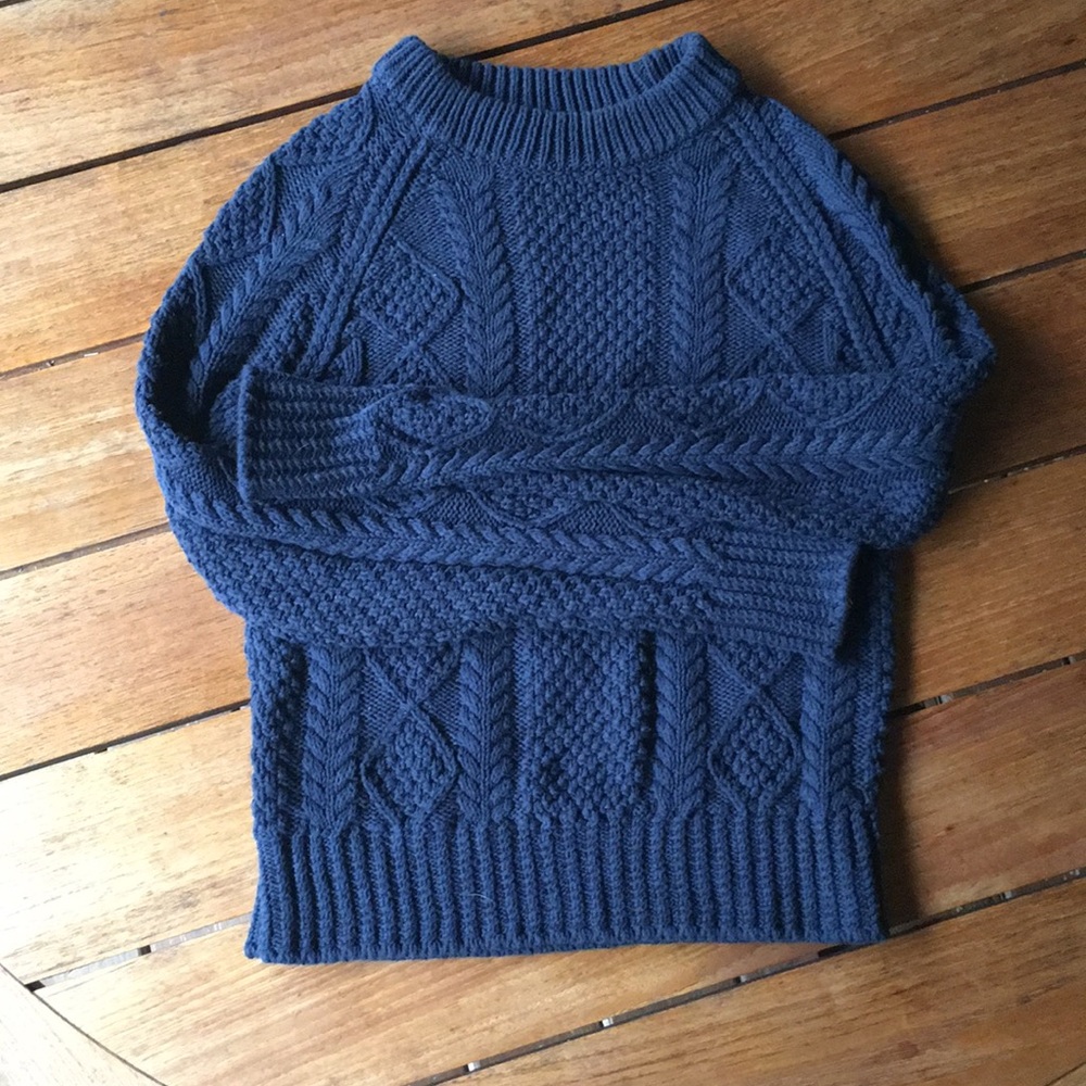 LL bean cotton fisherman’s womens xs sweater